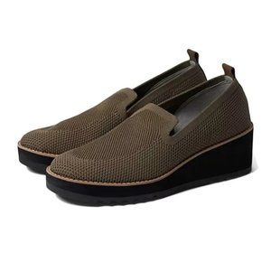 Eileen Fisher Lindy olive/brown Mesh Slip-On Flats